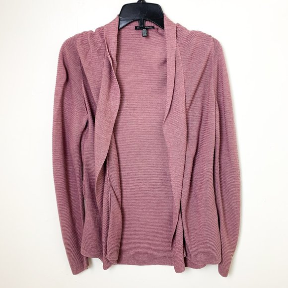 NWOT Eileen Fisher dusty pink knit silk blend open ribbed drape cardigan XS - Picture 1 of 5